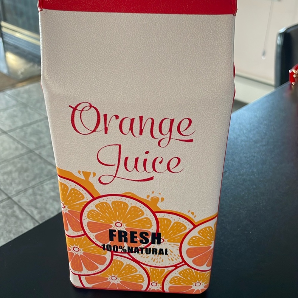Orange juice handbag